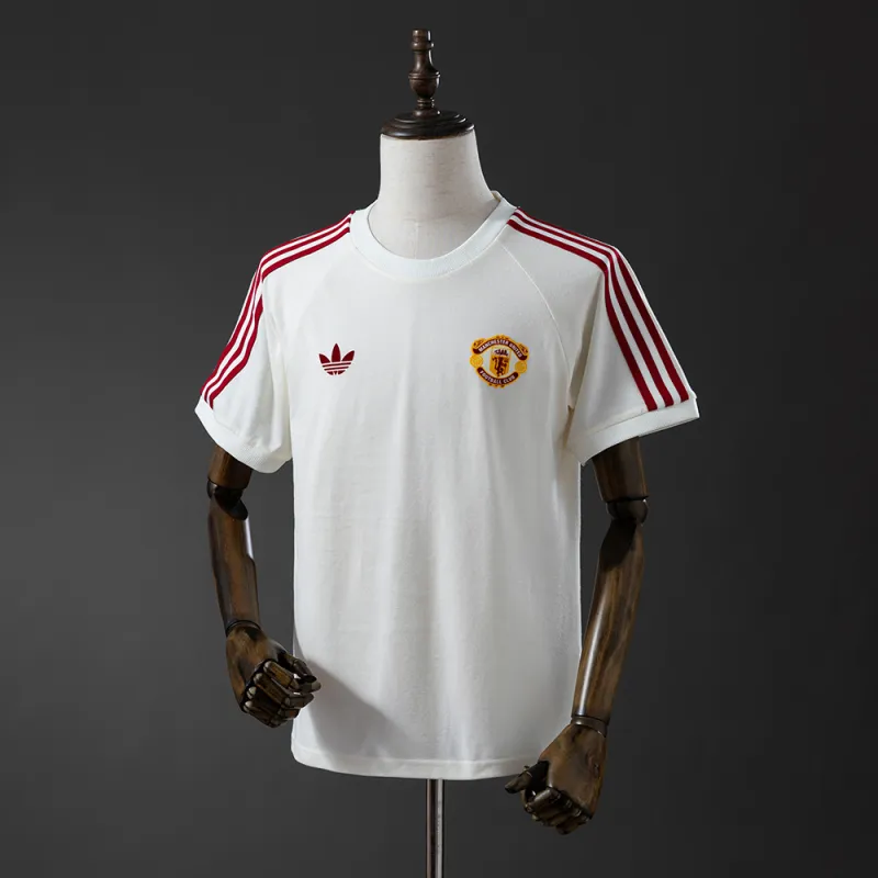 25/26 Manchester United Adidas Originals 3/stripes beige Soccer Jersey