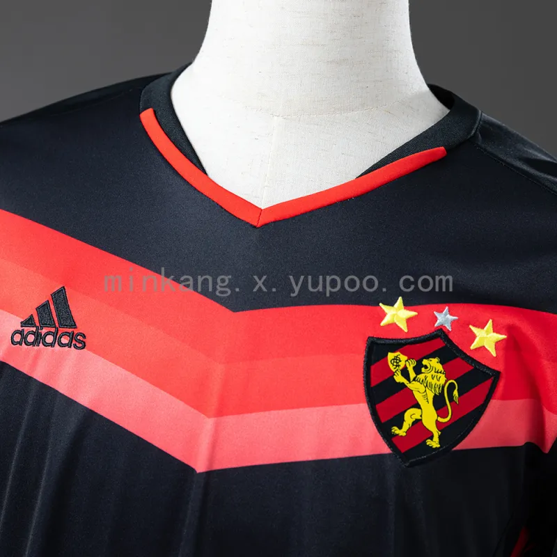 16/17 Sport Recife Black Retro Soccer Jersey
