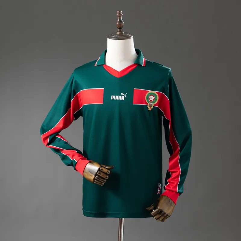Maglia a manica lunga retrò Marocco Coppa del Mondo 1998