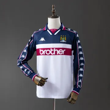 97-98 Manchester City Away Retro Long Sleeve Jersey