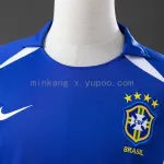 2002 World Cup Brazil Away Retro Long Sleeve Jersey