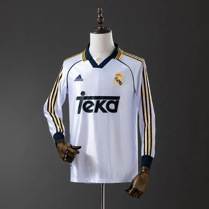 98/00 Real Madrid Home Retro Lange Mouw Jersey