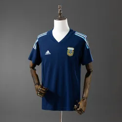 2002 World Cup Argentina Away Retro Soccer Jersey - product photo 2002 World Cup Argentina Away Retro Men's Soccer Jersey front view, classic design, team crest.