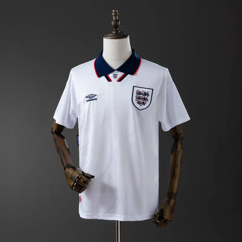 1994 England Home Retro Soccer Jersey