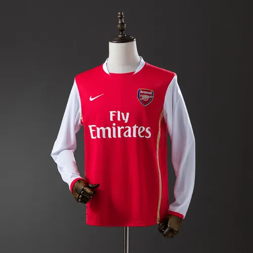 Camiseta retro de manga larga del Arsenal para partidos en casa, temporada 2006/07