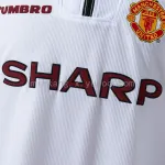 98/99 Manchester United White Retro Long Sleeve Jersey