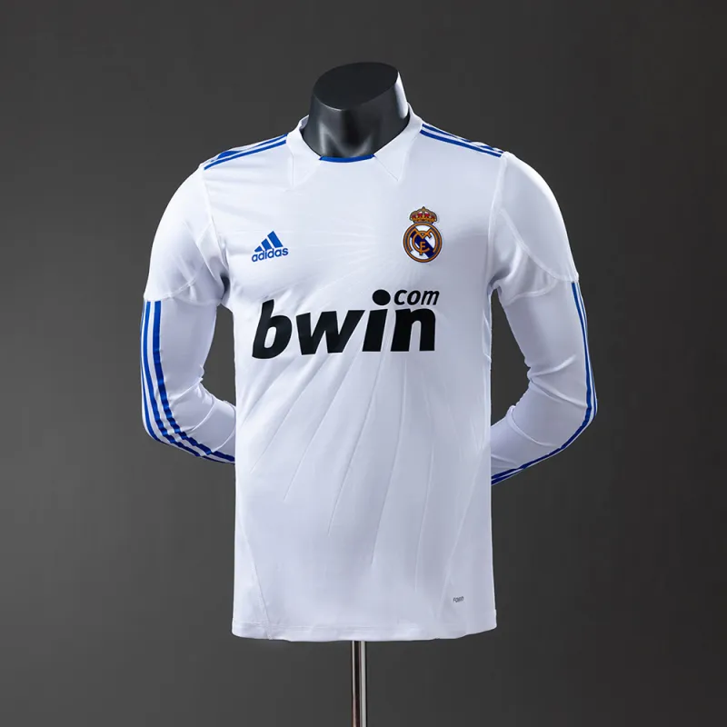 10/11 Real Madrid Home Retro Long Sleeve Player Version Jersey