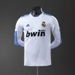 10/11 Maglia da gioco del Real Madrid, versione da giocatore, maniche lunghe, modello retrò 10/11 Real Madrid Home Retro Long Sleeve Player Version Jersey