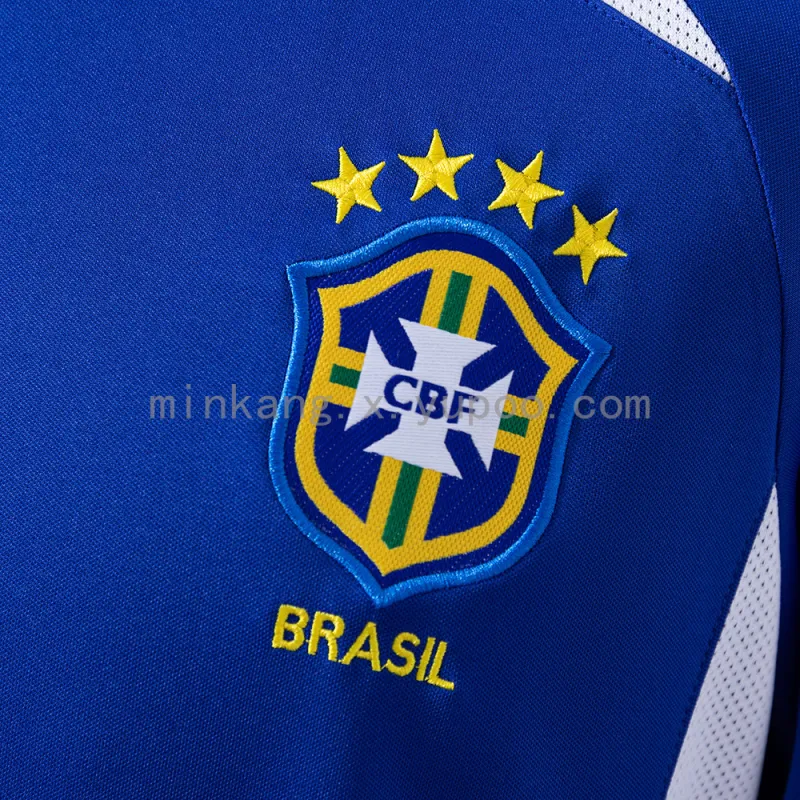 2002 World Cup Brazil Away Retro Long Sleeve Jersey