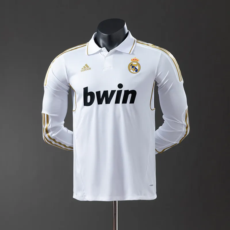 11/12 Real Madrid Home Retro Long Sleeve Player Version Jersey