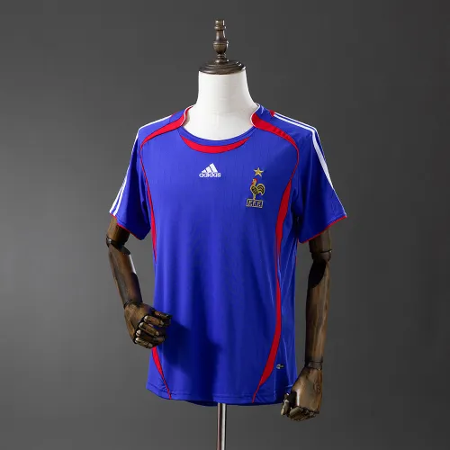 2006 World Cup France Home Retro Soccer Jersey