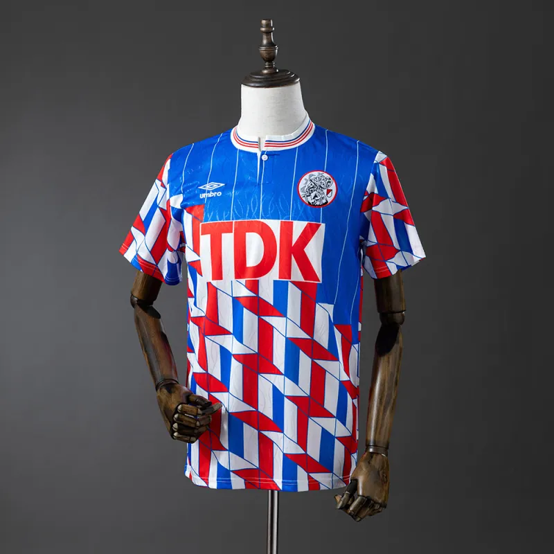 89/90 Ajax Away Retro Soccer Jersey
