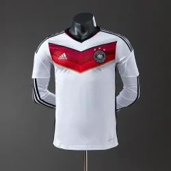 2014 World Cup Germany Home Retro Long Sleeve Player Version Jersey - product photo 2014 World Cup Germany Home Retro Long Sleeve Player Version Men's Jersey front with iconic crest