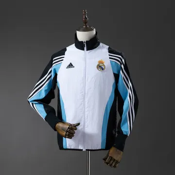 25/26 Real Madrid Whtie and Black Windbreaker