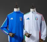 2025 Italy Trench Coat Reversible White and Blue Windbreaker