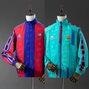 25/26 Barcelona Trench Coat Reversible Green and Red Windbreaker