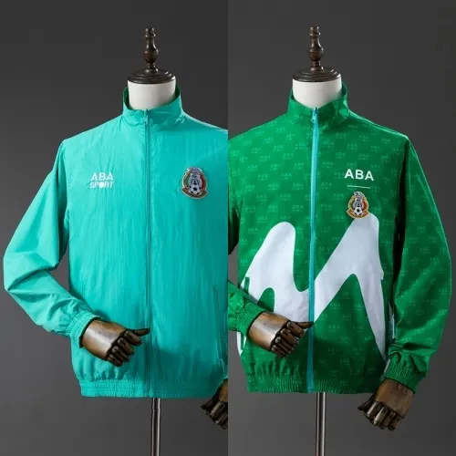 2025 Mexico Trench Coat Omkeerbaar Groen en Blauw Windjack