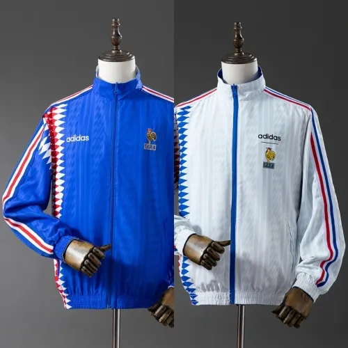 2025 France Trench Coat Reversível Blusão branco e azul