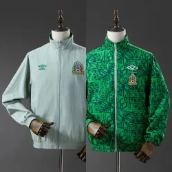 2025 Mexico Trench Coat Reversible Men's Windbreaker front view, showcasing team crest.