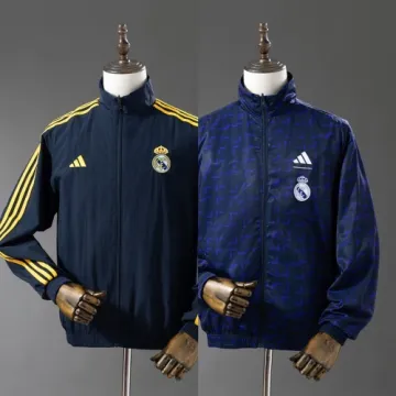 25/26 Real Madrid Trench Coat Reversible blue Windbreaker