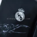 25/26 Real Madrid Trench Coat Reversible Black and White Windbreaker