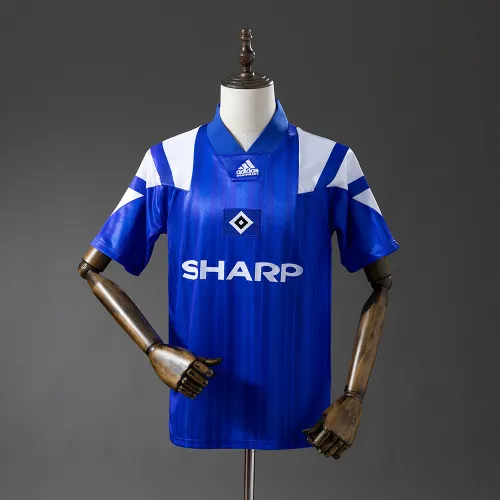 92/93 Hamburg FC Home Blau Retro Fußball Trikot