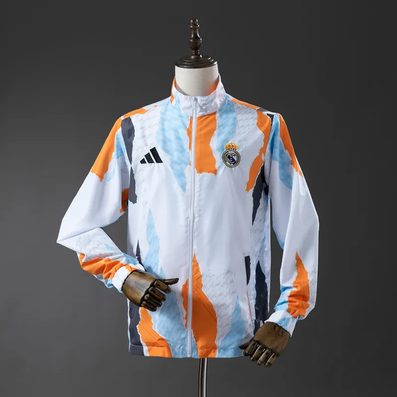 25/26 Real Madrid White Windbreaker