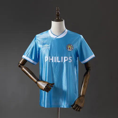 86-87 Manchester City Home Retro Soccer Jersey