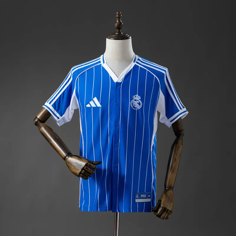 25/26 Real Madrid Baseball Blue Jersey
