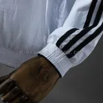 25/26 Real Madrid Trench Coat Reversible Black and White Windbreaker