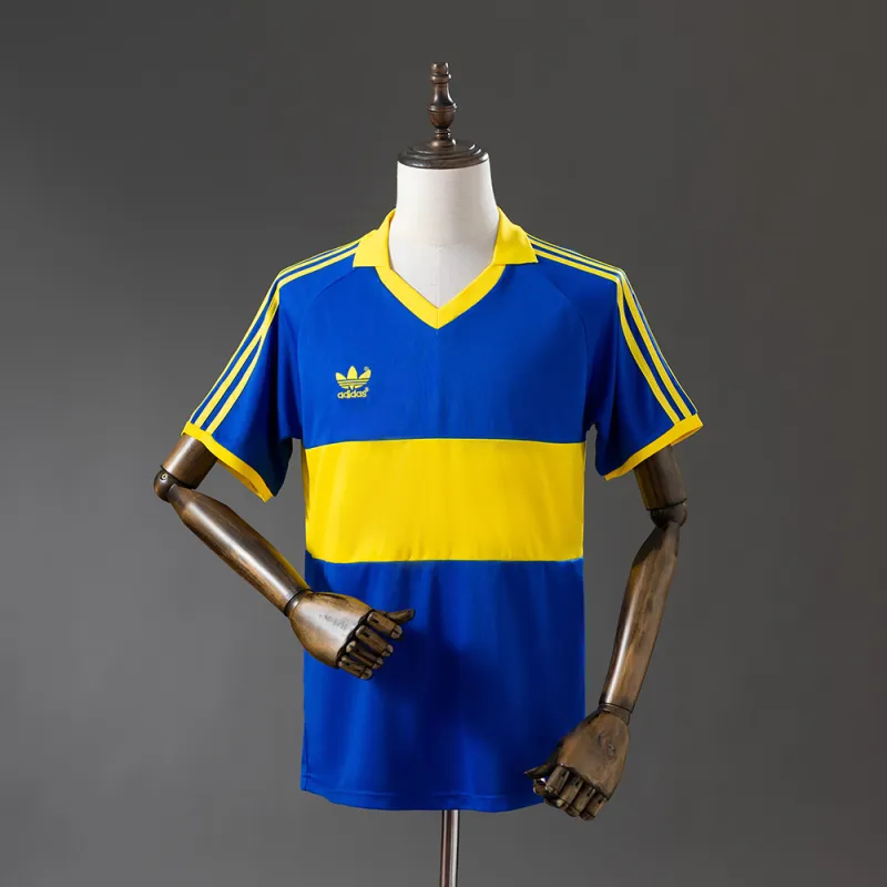 85/86 Boca Juniors Home Retro Soccer Jersey