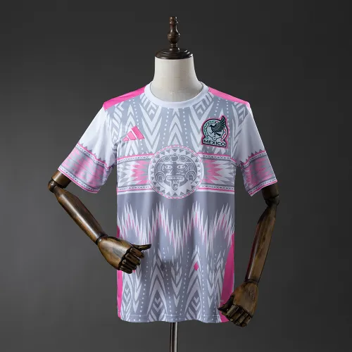 Camisa de futebol cinzenta, edição especial México 25/26