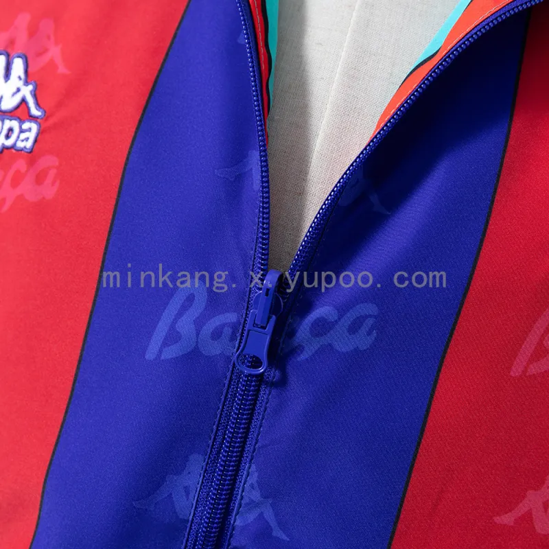 25/26 Barcelona Trench Coat Reversible Green and Red Windbreaker