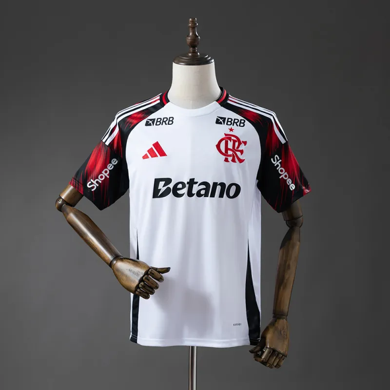 25/26 Flamengo Away All Sponsor Soccer Jersey