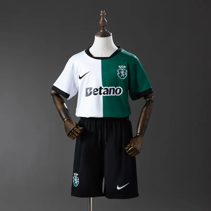 25/26 Sporting Lisbon White and Green Special Edition Kids Kit