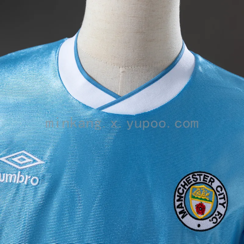 86/87 Manchester City Home Retro Soccer Jersey