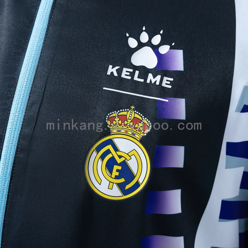 25/26 Real Madrid Navy and Sky Blue Reversible Jacket Windbreaker