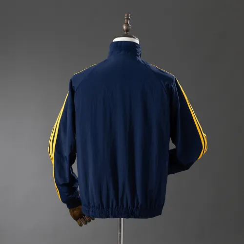 25/26 Real Madrid Trench Coat Reversible Blue Windbreaker