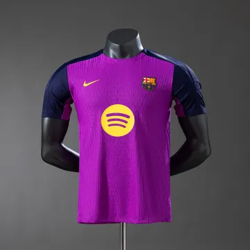 25-26 Barcelona Pre-match training Purple Player Version Jersey
