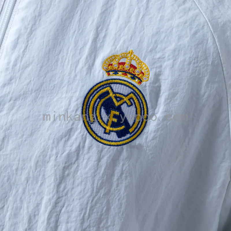 25/26 Real Madrid Trench Coat Reversible Windbreaker