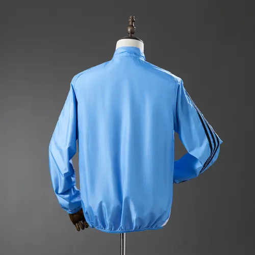 25/26 Real Madrid Beige and Blue Reversible Jacket Windbreaker