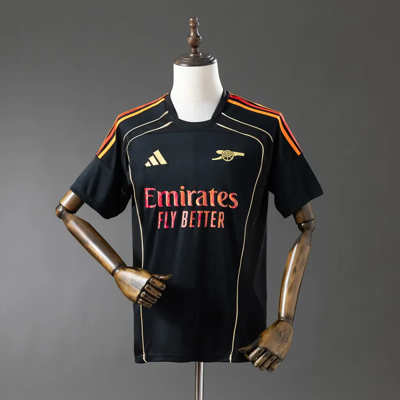 25/26 Arsenal Retro/style collaboration Black soccer Jersey