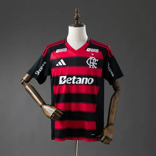 25/26 Flamengo thuisvoetbalshirt met alle sponsors