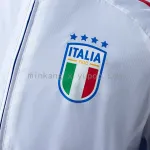 2025 Italy Trench Coat Reversible White and Blue Windbreaker