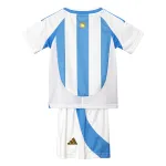2024 Argentina Home Kids Kit - shirt back view with folded matching shorts